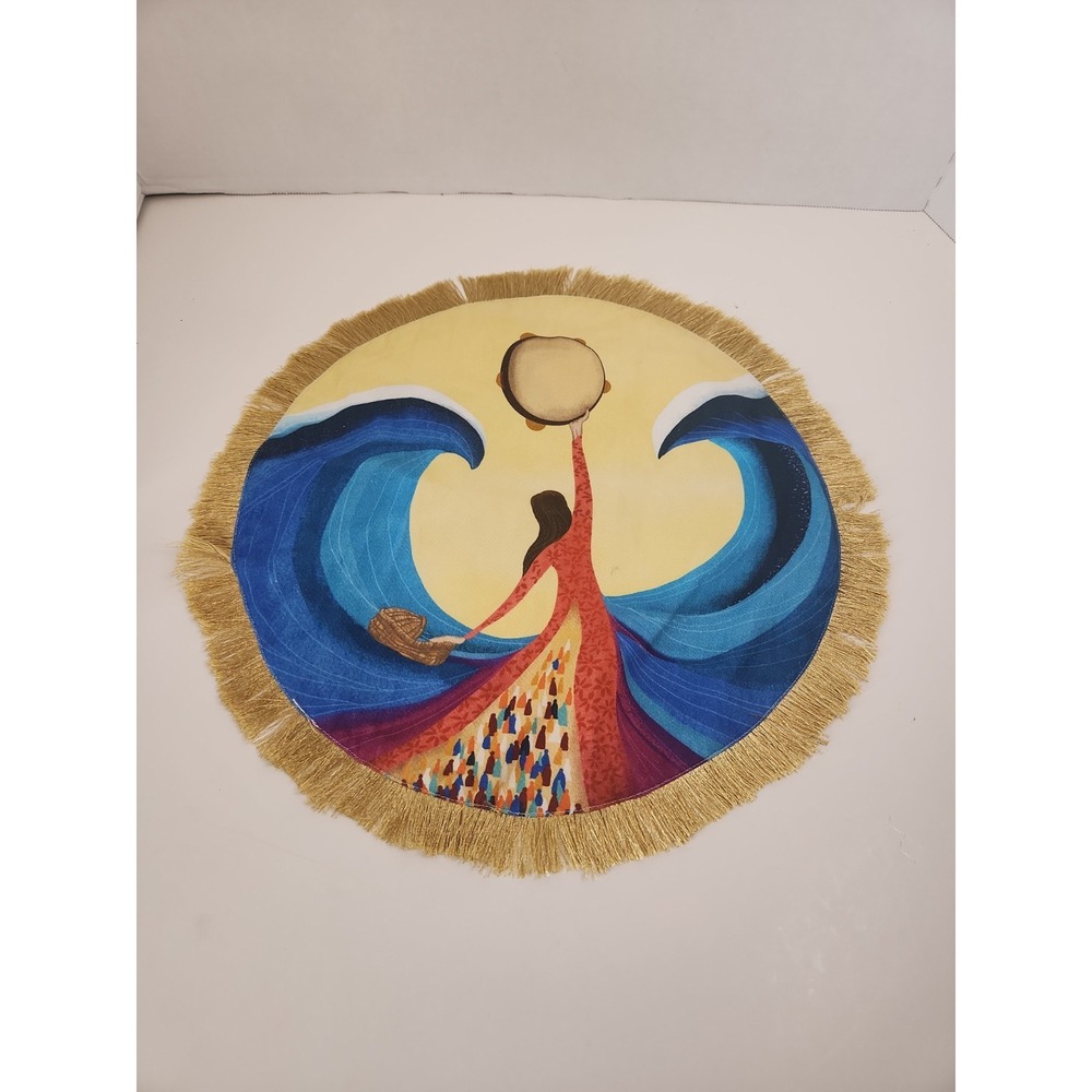 Lev Haolam Challah Cover Miriams Tambourine Mat Shira Schapiro Judaica Israel